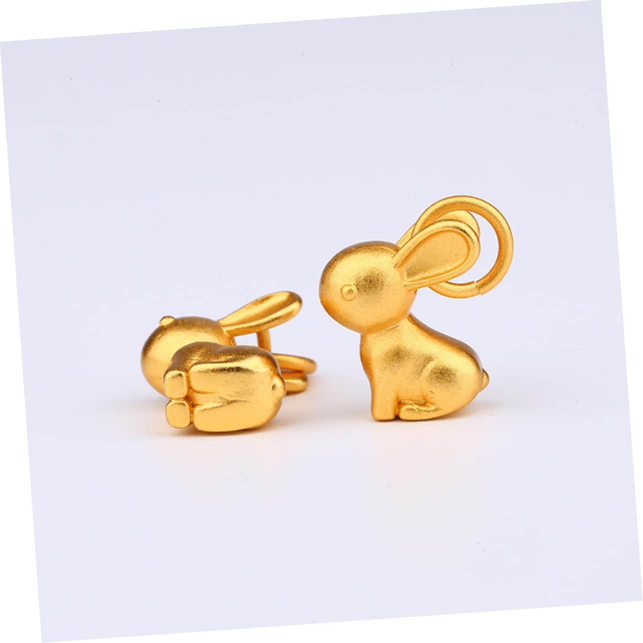 SHINEOFI 60piezas Colgantes De Conejo De Dorada Para Joyería Charm De Conejo Para Pulseras y Llaveros Decoraciones Para Manualidades