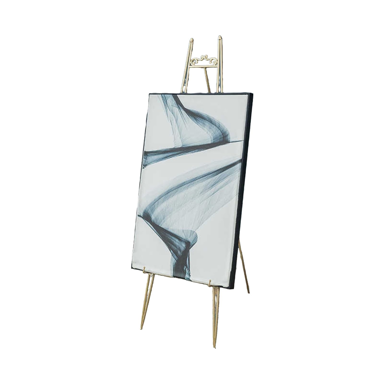 CWCQGH Adjustable Metal Easel Stand for Wedding Welcome Sign 45x145cm Display Easel for Drawing and Presentations at Parties Perfect for Event Decorations (Gold 45x145cm)