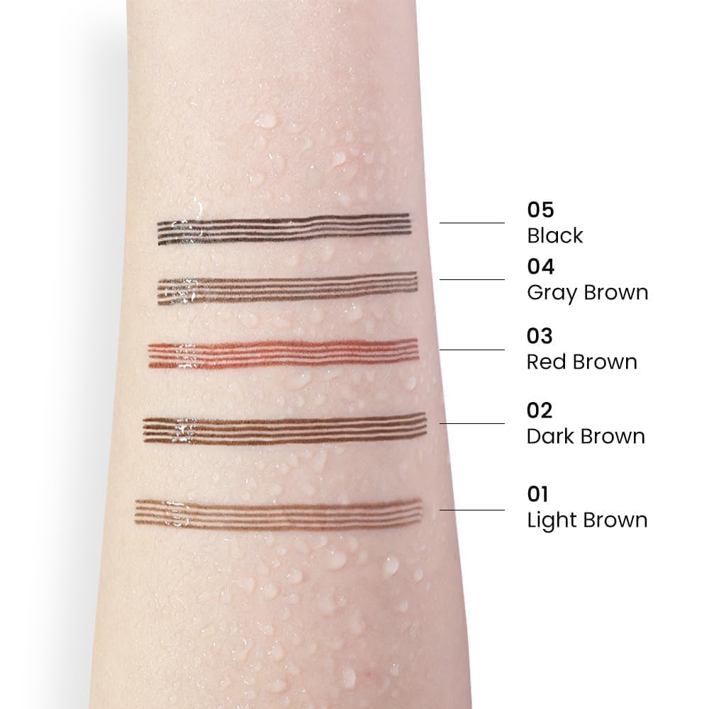 Qivela 4-Tip Microblading Eyebrow Tattoo Pen with Micro-Fork Tip | Liquid Brow Definer for Natural Hair-Like Strokes, Fuller & Defined Brows | Waterproof, Long-Lasting, Smudge-Proof, Sweat-Resistant | Natural Black, 1 Count (Black) 3