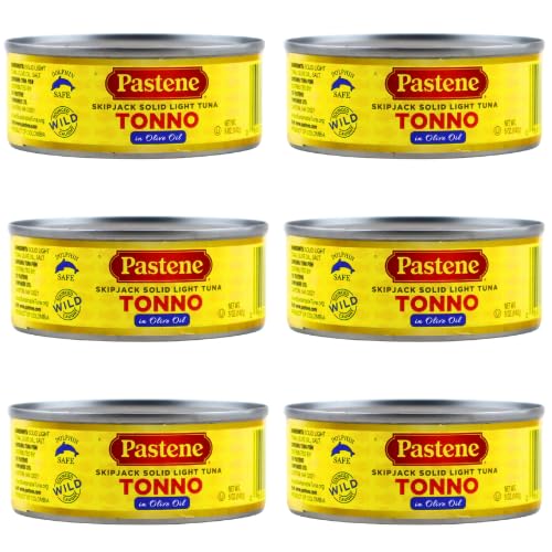 Pastene Tonno Tuna in Olive Oil, 3 Ounce (6 Pack)