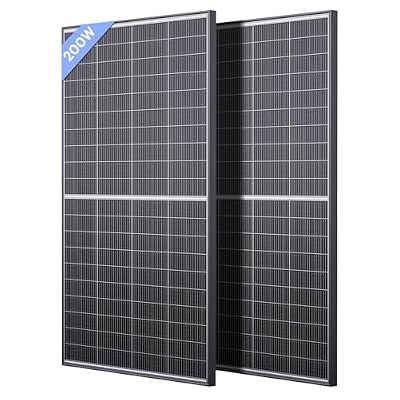 Callsun N-Type 16BB 400W Bifacial Solar Panel, 2Pcs 200 Watt Solar Panel for 12V/24V Systems, 25% High Efficiency, Dual-Module Parallel Anti-Shade Design, for RV Van Marine Home Rooftop Off-Grid