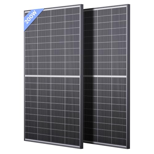 Callsun N-Type 16BB 400W Bifacial Solar Panel, 2Pcs 200 Watt Solar Panel for 12V/24V Systems, 25.6% High Efficiency, Dual-Module Parallel Anti-Shade Design, for RV Van Marine Home Rooftop Off-Grid