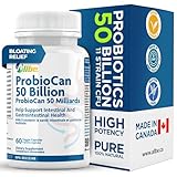 Allbe Probiotics for Men & Womens - 50 Billion CFU with 11 Strains, Lactobacillus, Acidophilus and L. Gasseri - Support Gut Health, Digestion, Weight Management and Bloating Relief - 60 Vegan Capsules, 1 Per Day