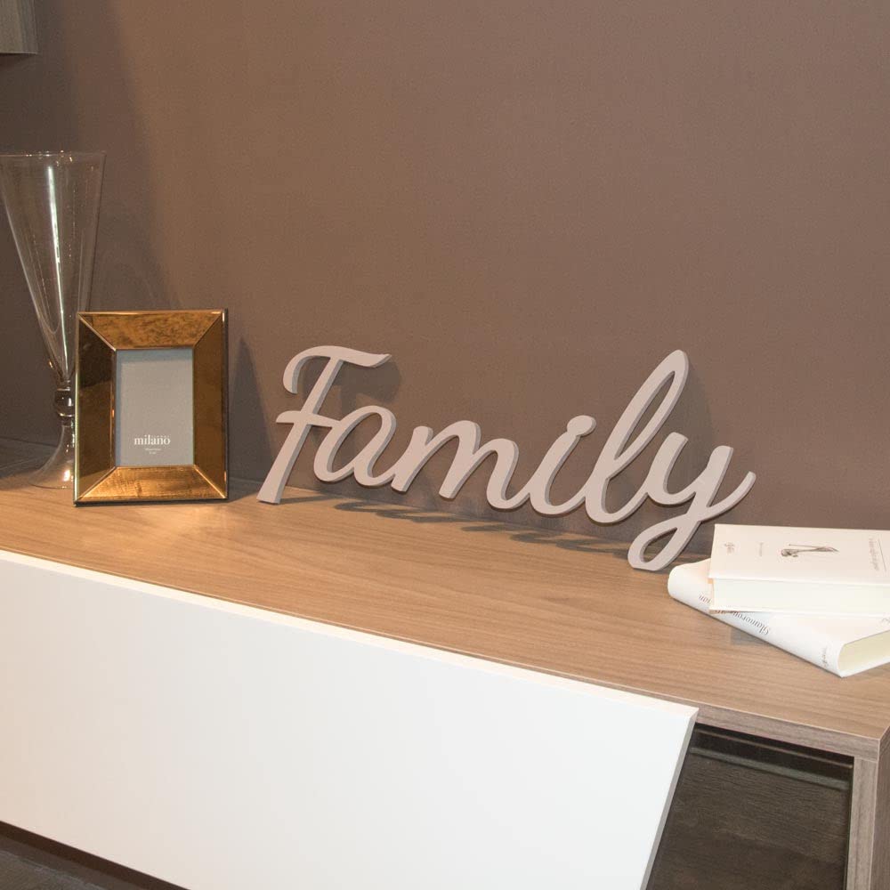 Scritta in Legno da Appendere al Muro Famiglia Lettere in Legno – Decorazione murale in Legno per Cucina casa per Decorare Le pareti