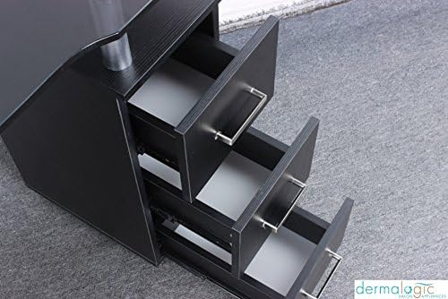 Miniatura 6 de Mesa de manicura GLASS GLOW BLACK II Salon Nail Table Salon Muebles y equipos, versión ligera