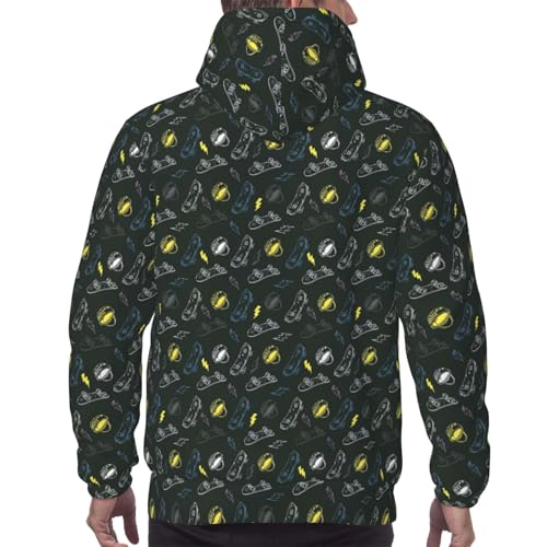 Sweat à capuche skateboard pour vos sorties urbaines pull décontracté imprimé graffiti - 4