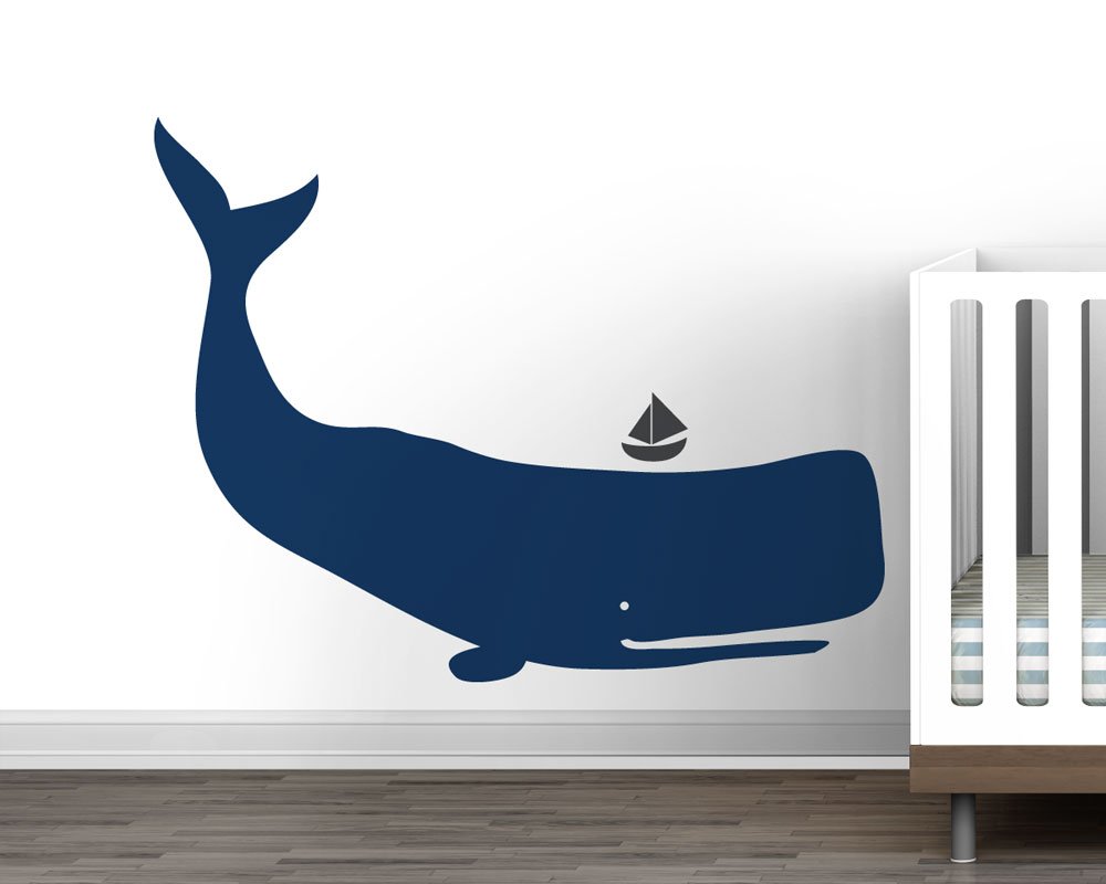 Baby Zoo Whale Wall Decal Ocean Theme Nursery Decor
