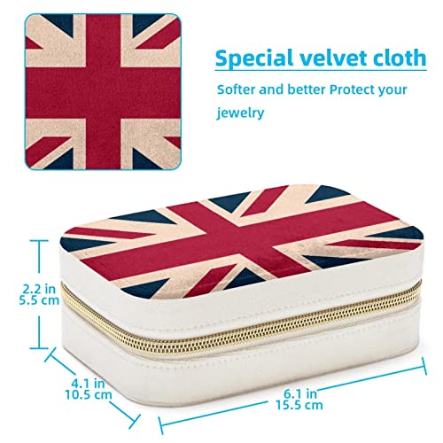 Boîte à bijoux voyage Union Jack avec compartiments bagues et colliers