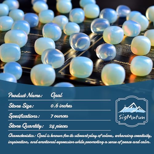 Image of Polished Opalite Crystal Bulk - 0.6 inch Colorful Tumbled Stone Chips Rocks, 7 oz Crushed Sea Glass Large Stones for Healing, Reiki, Crafting, Home Decor