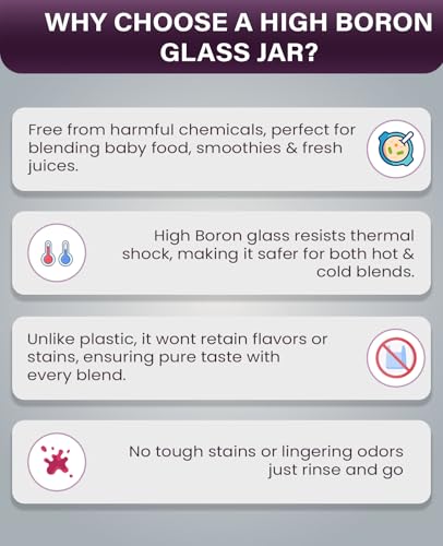 Image of Ownair glass jar only for Original Blender (Purple), 450ml
