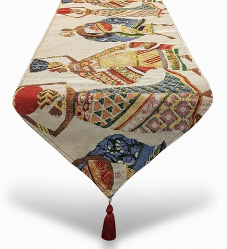DaDa Bedding Elegant Tapestry Table Runner - Dancing Women Festive