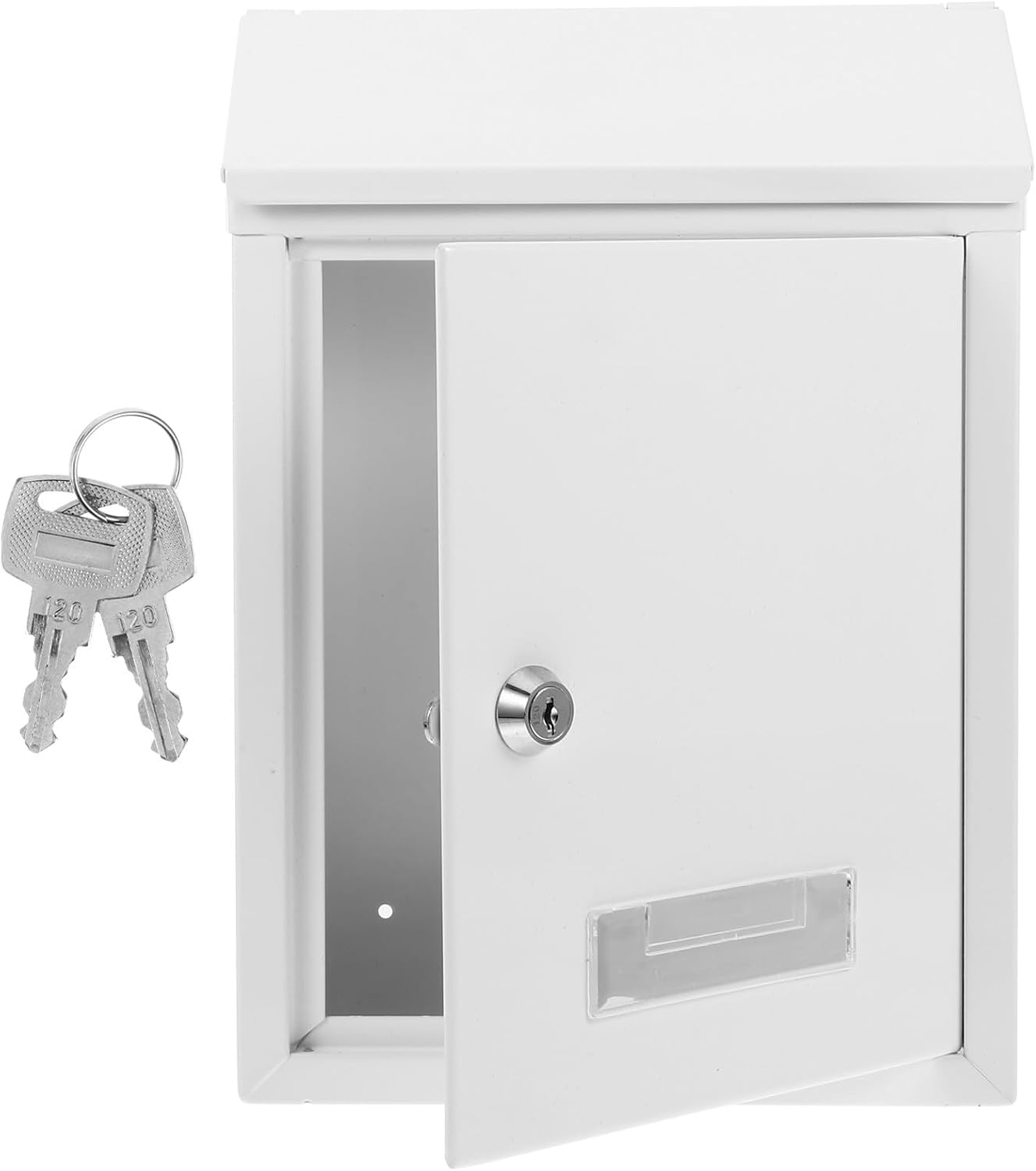 Mipcase Vintage Iron Wall-Mounted Mailbox with Lock Large Capacity Waterproof Outdoor Post Box for Home and Garden