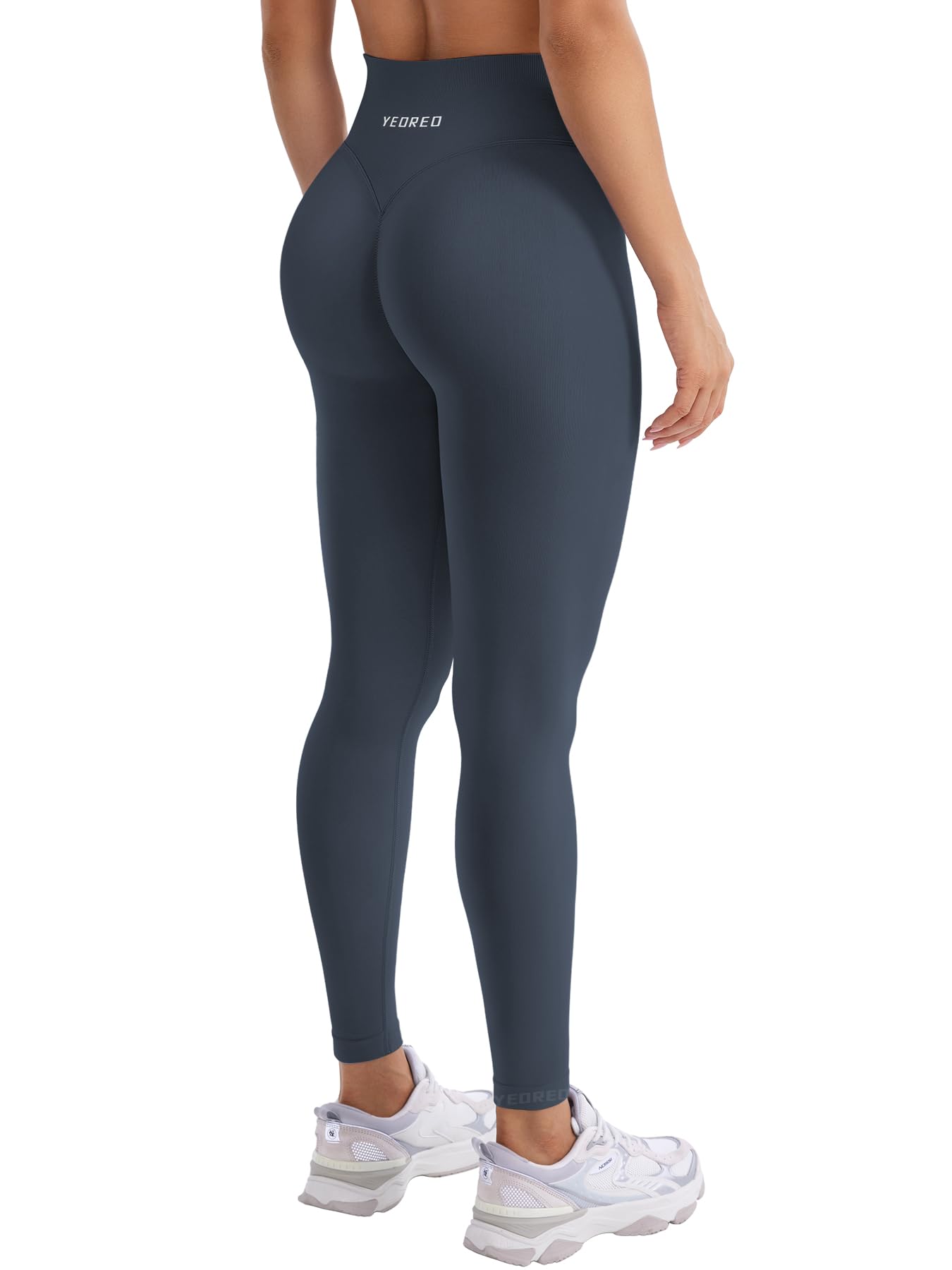 YEOREO Damen Sport Leggings Invisible Scrunch Butt Gym Leggings Hoch Taille Yoga Legging Booty Workout Leggings Booty Lifting Po Push Up Gym Sporthose