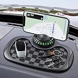 Multifunction Car Anti-Slip Mat Auto Phone Holder, Universal Multifunction Car Dashboard Mat with Phone Holder in Car, Anti-Slip Universal Phones Holder with Extra Large Pad for Phones Keys Gadgets