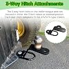ATV/UTV Three-Way Hitch, Heavy Duty Universal ATV Hitch Attachments, Receiver Hitch Lawn Mover Hitch
