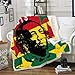 Manta de impresión 3D Graffiti Rojo Amarillo Verde Negro Bob Marley 100% Sherpa Manta de Lana 70 x 100 cm para Niñas Regalos de Cumpleaños Baby Shower Mantas para Cama