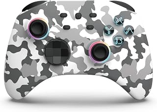 PHNIXGAM Camo Wireless Switch Controller, Compatible with Switch/ Switch Lite/ Switch OLED, for Windows PC IOS 13.4 and above Android 10.0 and above with Cool RGB/ Motion Control/ Vibration/ Turbo