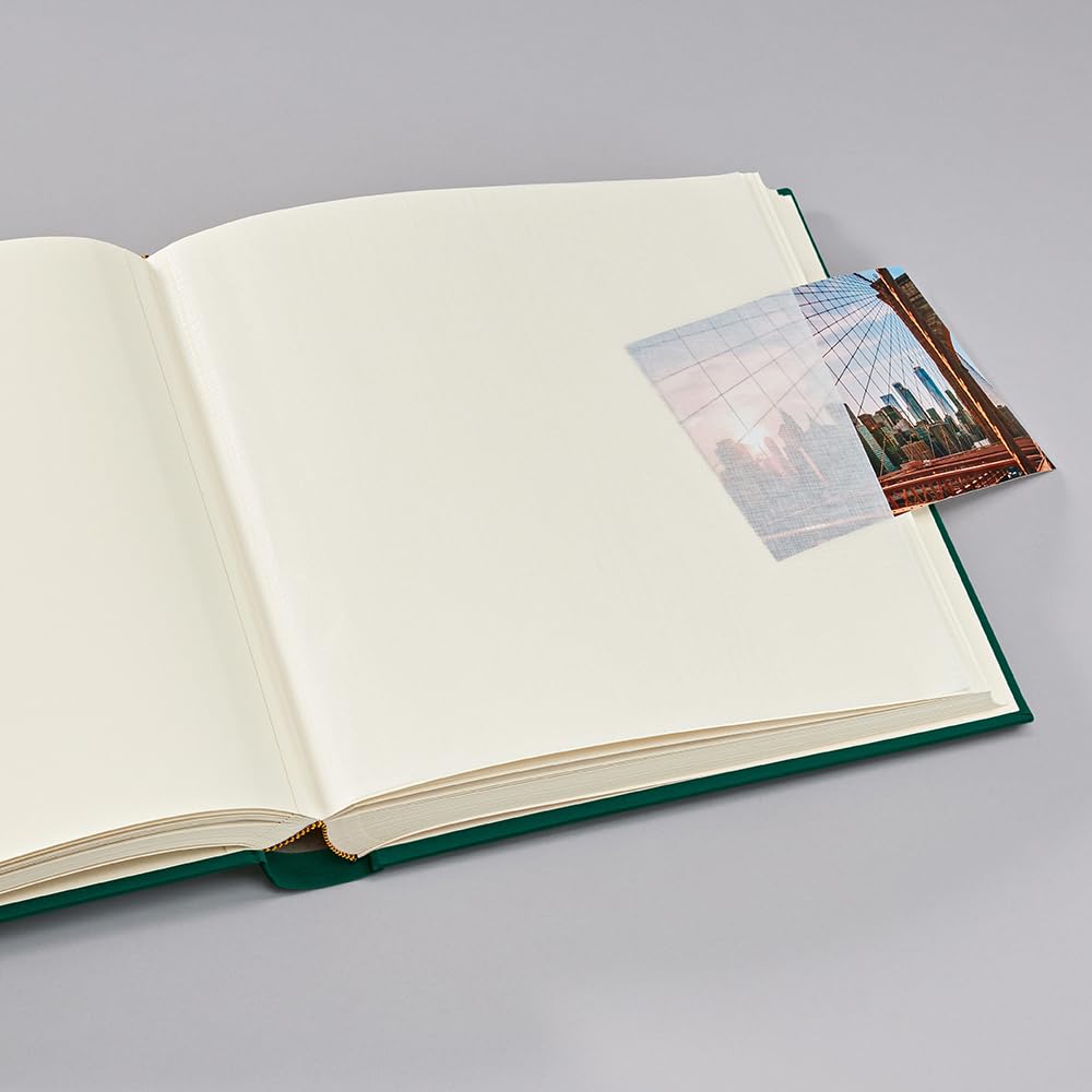 Semikolon 363984 Album fotograficzny Classic XLarge - 32 x 31 cm, 130 stron w kolorze kremowym, na 260 zdjęć - zielony las