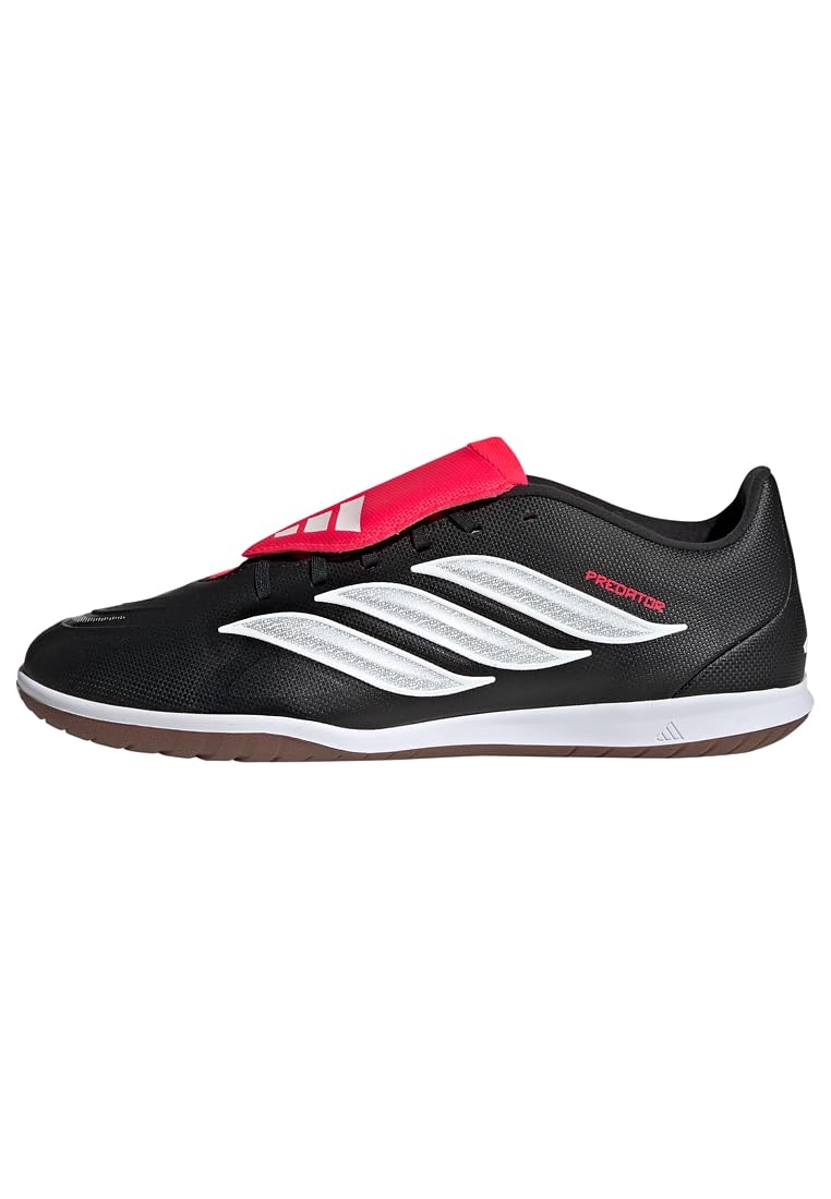 adidas Unisex Predator Club Sala Fold-Over Tongue Indoor Football Shoes, core Black/FTWR White/Lucid red, 8 UK