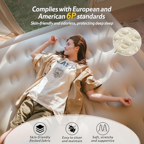 Naturehike Matelas Gonflable 2 Personnes Pompe Auto-Gonflante - Lit D'hôte 198x152x38cm pour Camping & Maison, Ultra-Léger, Confort Optimal et Rapidement Prêt – Image 5