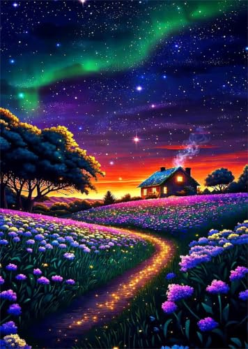 Puzzle de 50 piezas para adultos con diseño de flores aurora: rompecabezas de 35x25 cm