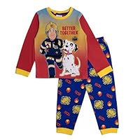 Fireman Sam Boys Pyjamas Pjs Nightwear Long Sleeve Top Trousers Kids