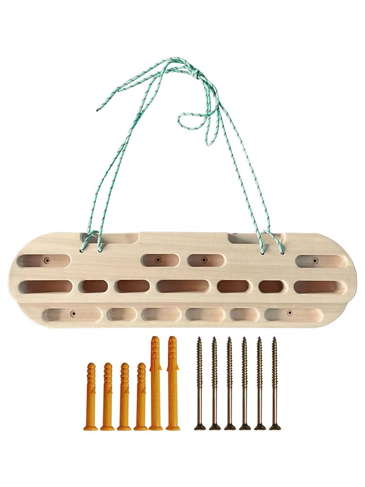 Planche d'escalade en bois et barre de traction pour entraînement mural