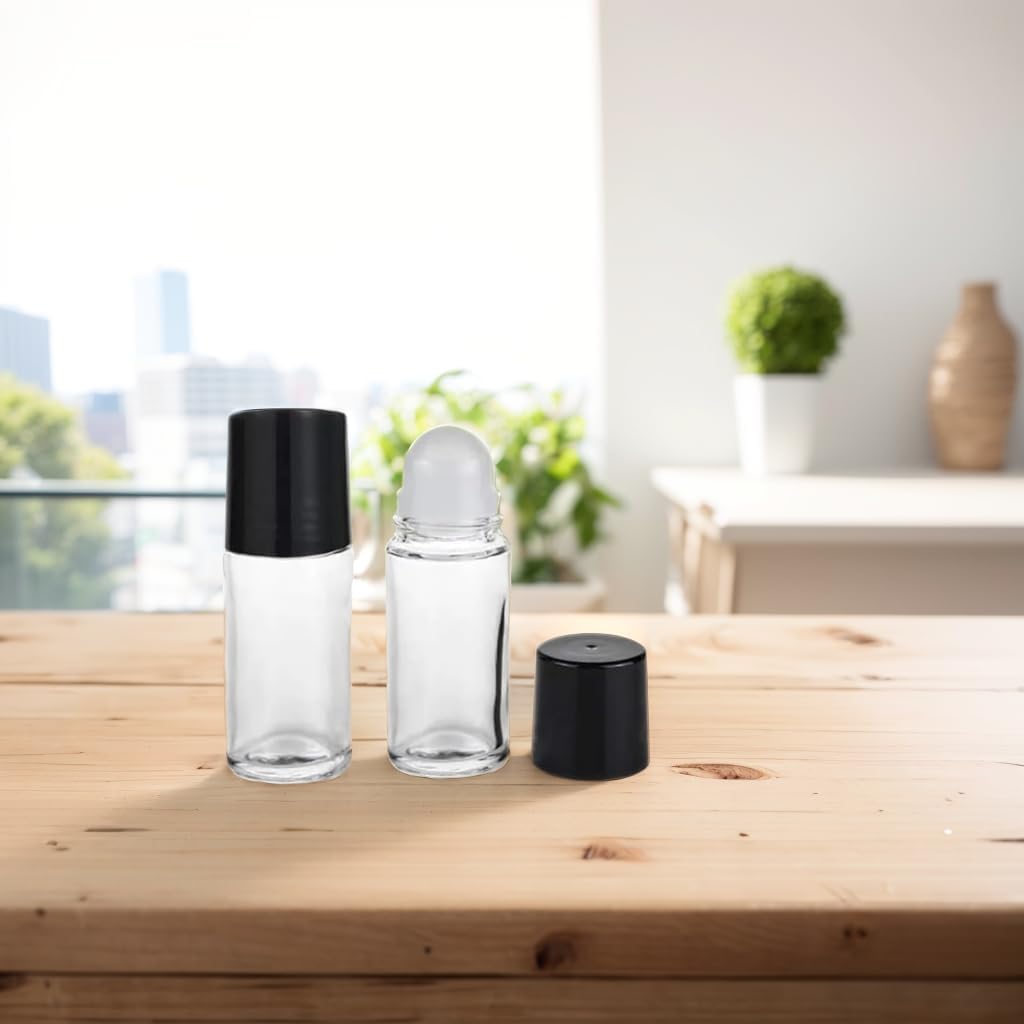 Glass Roller Bottles, 2 Pack 30ml Refillable Containers