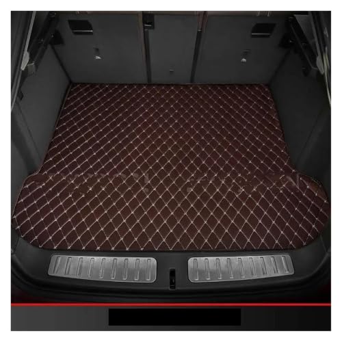 Tapis de coffre arrière en cuir pour BMW X2 u10 et iX2 protection 5 places marron foncé