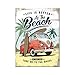 Nostalgic-Art VW Bulli-Beach Aimant Puissant avec Surface en métal 6 x 8 cm