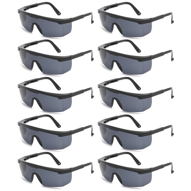 OWL Side Fitted Safety Glasses for Men - Scratch free & Impact Resistant UV400 Protection, Polycarbonate Coated Lense -10Pack