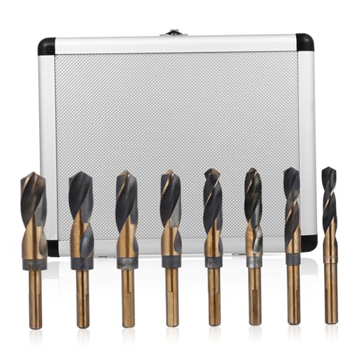 IWOWHERO Drill Bits for Materials 8pcs Metal Drill Bit Set Precision Straight Handle for Cast Iron Aluminum Alloy Plastic