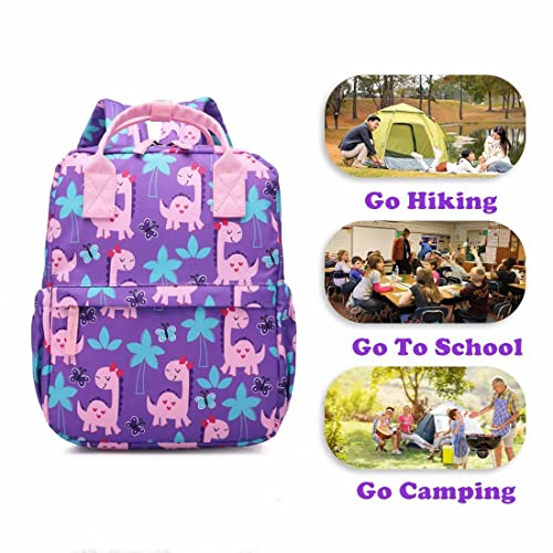 Cute Toddler Preschool Backpack Dinosaur Unicorn School Book Bag For Girls, Boys, Kids, Kindergarten Nursery Travel Bag With Chest Strap(Girly Dinosaur) #TOP6