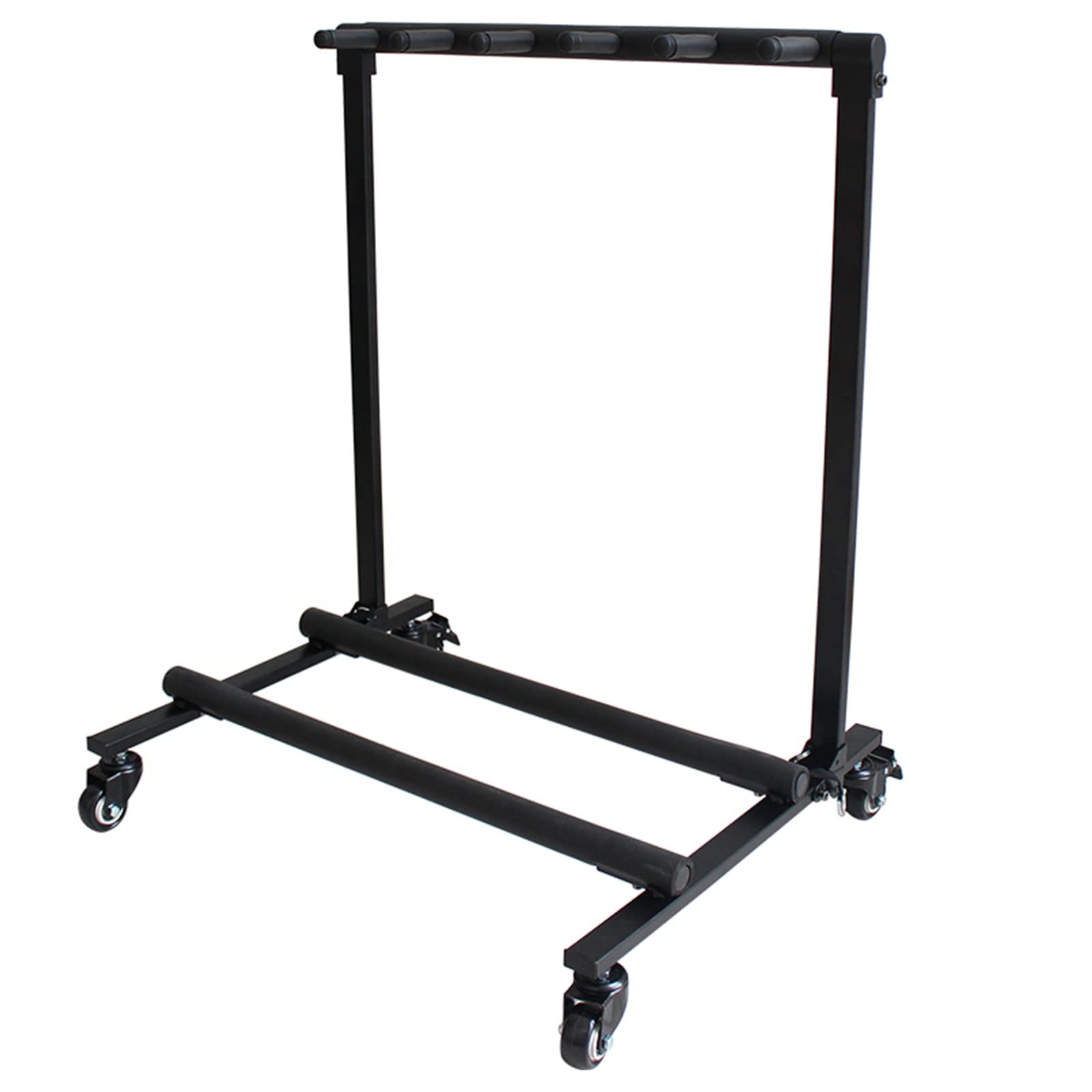 Supporto Per Chitarra A 3 Posti Pieghevole - Con Ruote, Per Chitarre Acustiche, Elettriche E Bassi - Foto 12