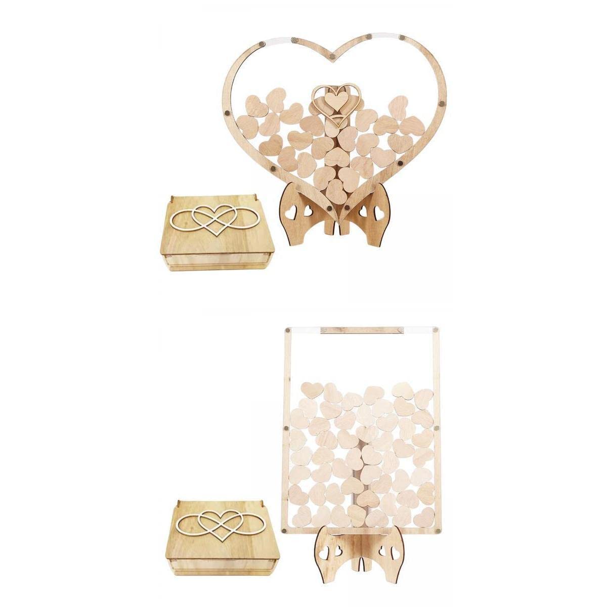 2 Pieces Drop Box Decorations with Stand for Wedding Reception Signature-image-1