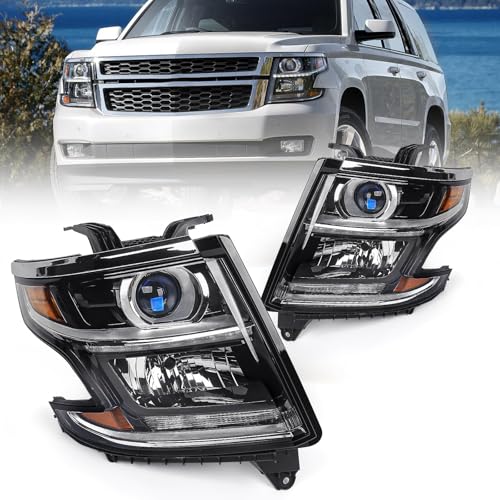 FIONE 2015–2020 Chevy Tahoe Headlights | Halogen LED DRL Replacement