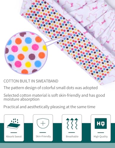 Image of Kousenpu Scrub Caps for Women, Adjustable Women's Surgical Cap with Buttons, Breathable Cute Design for Nurses and Doctors