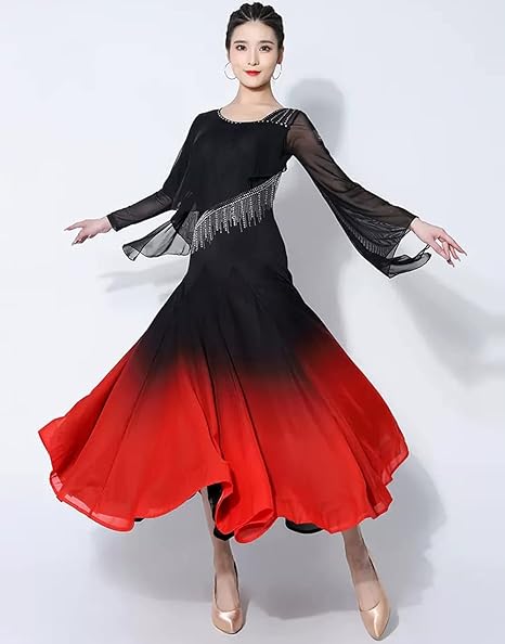 Amazon.co.jp: [RIKOUZY] 社交ダンスドレス フラメンコ 衣装