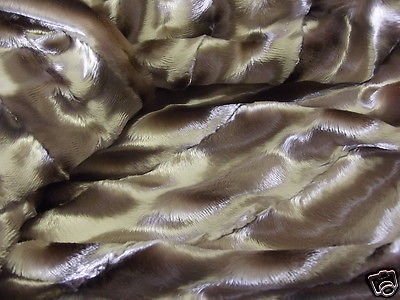 Tissu fausse fourrure luxe doré scintillant au mètre 110x100cm
