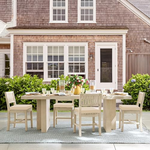 Image of Basic Beyond Outdoor Chair Cushions Set of 2, Square Corner Outdoor Cushions for Patio Furniture, Water Resistant Patio Chair Cushions with 2 Ties, 18.5x16x3, Beige
