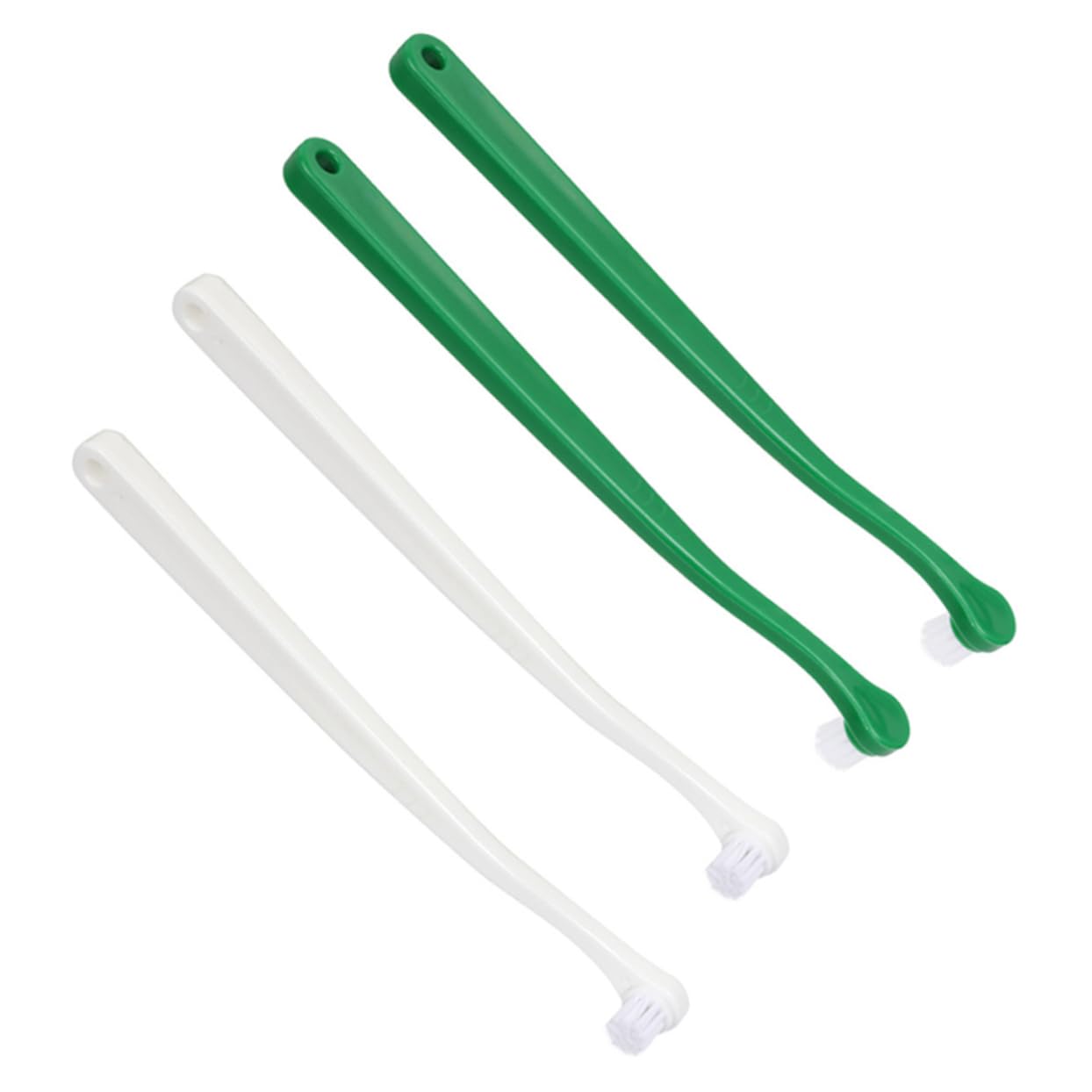 Sosoport Pet Toothbrush for Cats 4 Pack Manual Toothbrush Plastic Brush Pet Cleaning Supplies