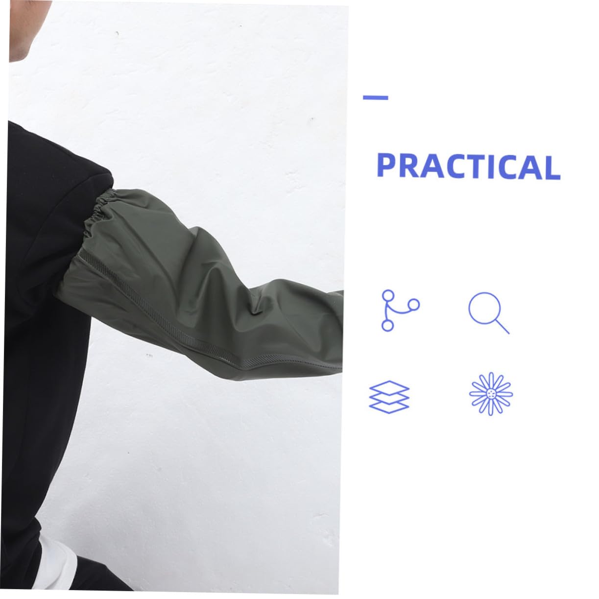 Mikinona 2 pares Guantes Largos de Goma Impermeables para Cocina y Lavado Protección Codo Reutilizables para Limpieza Doméstica y Lavavajillas Pack de Azul con Forro Ajustado