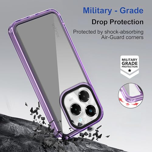 Image of Zapcase Back Case Cover for Infinix Note 40X 5G | Compatible for Infinix Note 40X 5G Back Cover | Case Cover with Camera Protection | (TPU + PC | Translucent Purple)