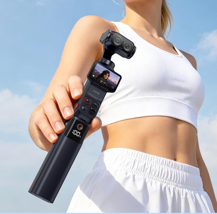 Coyktonty 10000mAh Battery Handle for Insta360 Luna Ultra (Black) — view 4
