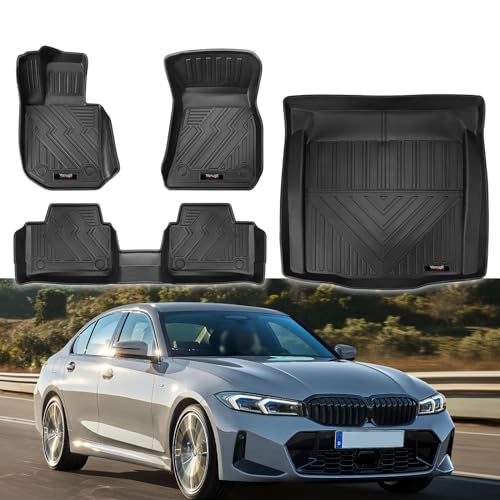 Yonugli Custom for 2019-2024 2025 BMW 3 Series Floor Mats Cargo Liner G20 Accessories TPE All Weather Mat for 2019-2024 BMW 3 Series G20 Accessories (for 2019-2025 G20 3 Series)