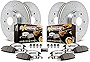 Power Stop K7576-36 Front and Rear Z36 Truck & Tow Brake Kit, Carbon Fiber Ceramic Brake Pads and Drilled/Slotted Brake Rotors