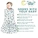BSTOPPT Newborn Sleep Sack Baby Swaddle,Swaddle me 3-6 Month,3-Way Adjustable Wearable Blanket,100% Rayon Cotton Swaddling Sleeping Bag，TOG 0.5 (Leaf, 3-6 Months)