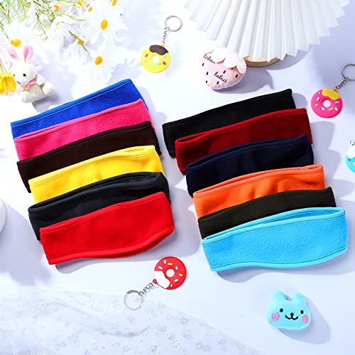 12 Pcs Kids Fleece Winter Ear Warmer Headband Stretch Ear Muff for 4-12 Year Old Boys Girls Toddler Teens Cold Weather Athletic Sports, 12 Colors4