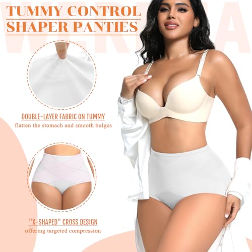 Image of Werena Tummy Control Shapewear for Women High Waisted Body Shaper Panties Seamless Shaping Underwear Panty Girdle