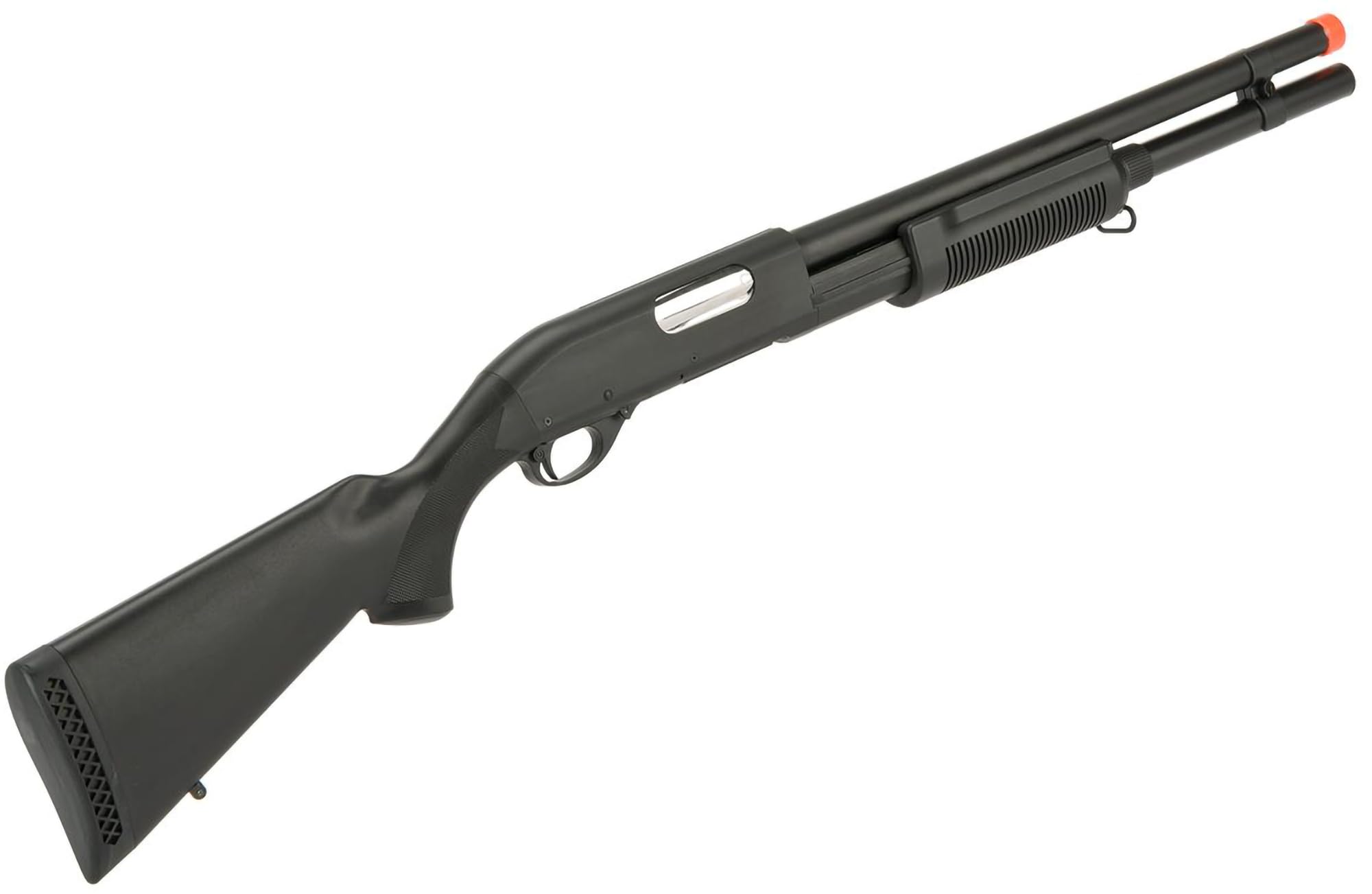 Evike Airsoft - CYMA Standard M870 3-Round Burst Multi-Airsoft Shotshell Loading Airsoft Shotgun (Model: Full Stock) - (PID: 63532)